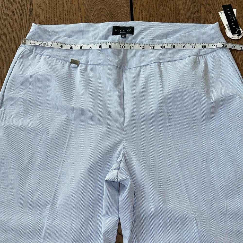 NWT. Premise Striped Light Blue Capri Pants Tommy Control 2X - Picture 6 of 11